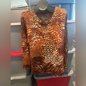 Leopard Print Long Sleeve Top p52